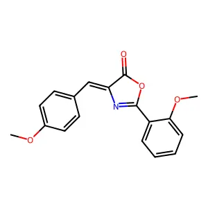 (4Z)-2-(2-methoxyphenyl)-4-[(4-methoxyphenyl)methylidene]-1,3-oxazol-5-one structure