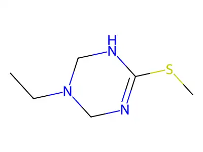 3-ethyl-6-methylsulfanyl-2,4-dihydro-1H-1,3,5-triazine structure
