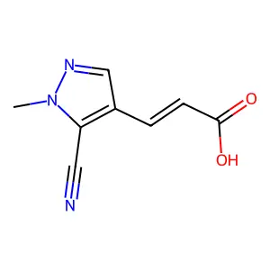 2-Propenoic acid, 3-(5-cyano-1-methyl-1H-pyrazol-4-yl)-, (Z)- structure