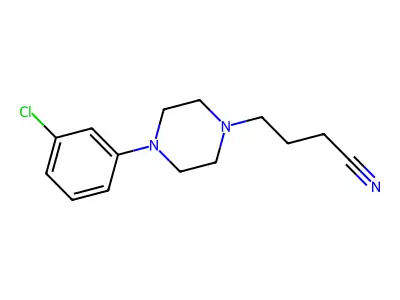 4-[4-(3-Chlorophenyl)piperazin-1-yl]butanenitrile structure