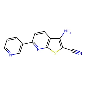 3-Amino-6-(pyridin-3-yl)thieno[2,3-b]pyridine-2-carbonitrile structure