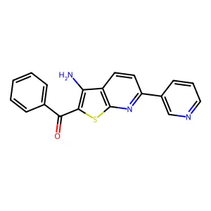 (3-Amino-6-pyridin-3-ylthieno[2,3-b]pyridin-2-yl)-phenylmethanone structure