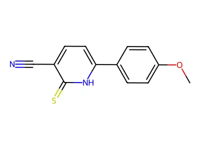 2-Mercapto-6-(4-methoxyphenyl)nicotinonitrile structure