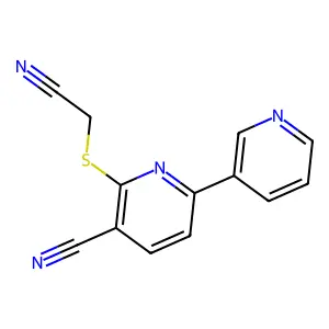 2-(Cyanomethylsulfanyl)-6-pyridin-3-ylpyridine-3-carbonitrile structure