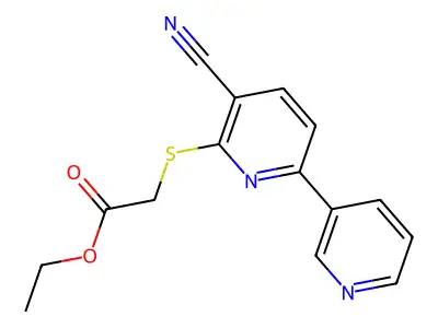 Ethyl 2-(3-cyano-6-pyridin-3-ylpyridin-2-yl)sulfanylacetate structure