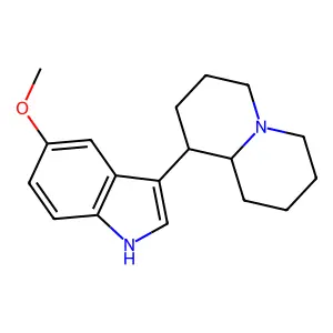 2H-Quinolizine, octahydro-1-(5-methoxy-1H-indol-3-yl)- structure