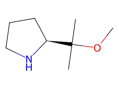 (2S)-2-(2-methoxypropan-2-yl)pyrrolidine structure