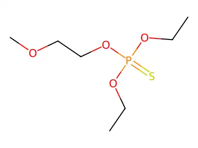 Phosphorothioic acid, O,O-diethyl O-(2-methoxyethyl) ester structure