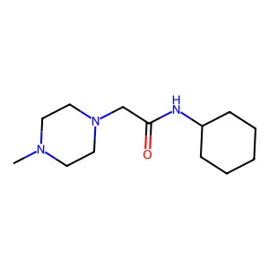 N-cyclohexyl-2-(4-methylpiperazin-1-yl)acetamide structure