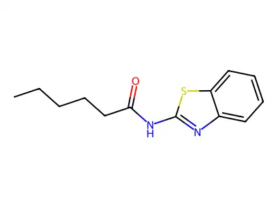N-(1,3-benzothiazol-2-yl)hexanamide structure