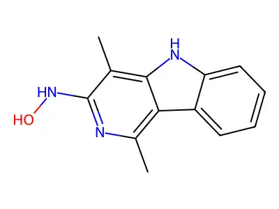 5H-Pyrido(4,3-b)indol-3-amine, N-hydroxy-1,4-dimethyl- structure
