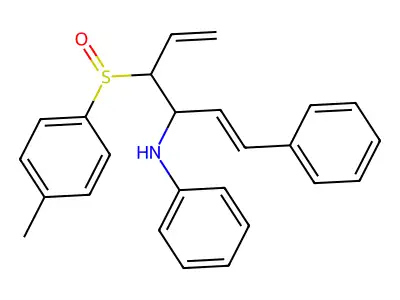 N-[4-(4-methylphenyl)sulfinyl-1-phenylhexa-1,5-dien-3-yl]aniline structure