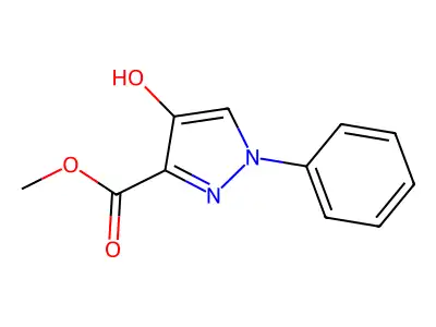 methyl 4-hydroxy-1-phenyl-1H-pyrazole-3-carboxylate structure