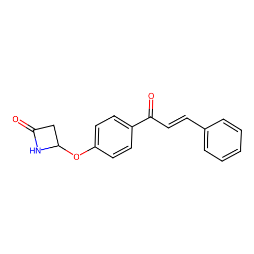 4-(4-((E)-3-Phenylprop-2-enoyl)phenoxy)azetidin-2-one structure