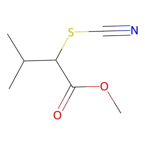 Methyl 3-methyl-2-thiocyanatobutanoate structure