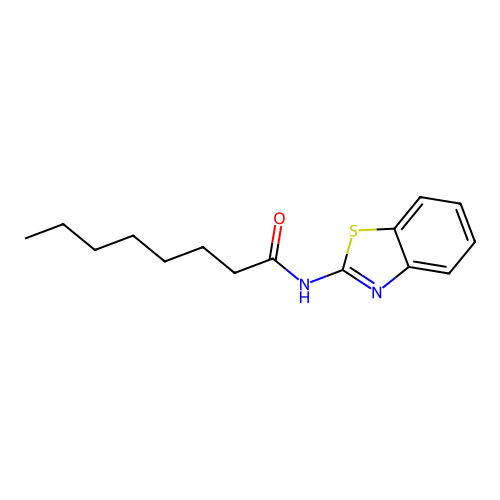N-(1,3-benzothiazol-2-yl)octanamide structure