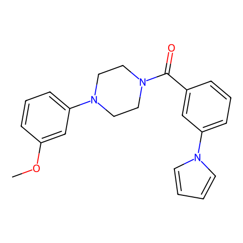 [4-(3-methoxyphenyl)piperazin-1-yl][3-(1H-pyrrol-1-yl)phenyl]methanone structure
