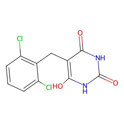 5-(2,6-Dichlorobenzyl)pyrimidine-2,4,6-triol structure