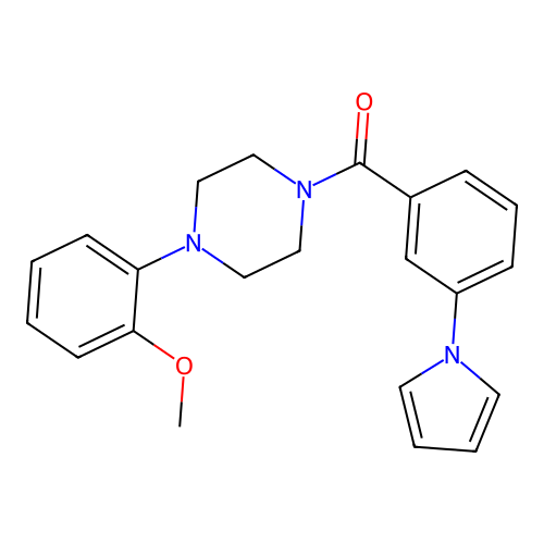 1-(2-methoxyphenyl)-4-[3-(1H-pyrrol-1-yl)benzoyl]piperazine structure