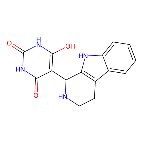 6-hydroxy-5-(2,3,4,9-tetrahydro-1H-pyrido[3,4-b]indol-1-yl)pyrimidine-2,4(1H,3H)-dione structure