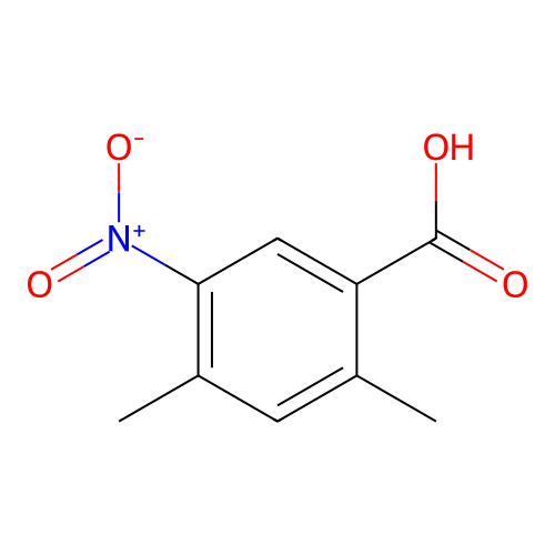2,4-二甲基-5-硝基苯甲酸 structure