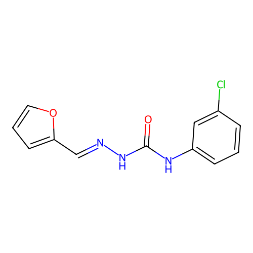 2-Furaldehyde, 4-(m-chlorophenyl)semicarbazone structure