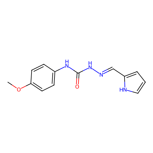 N-(4-Methoxyphenyl)-2-(1H-pyrrol-2-ylmethylene)hydrazinecarboxamide structure