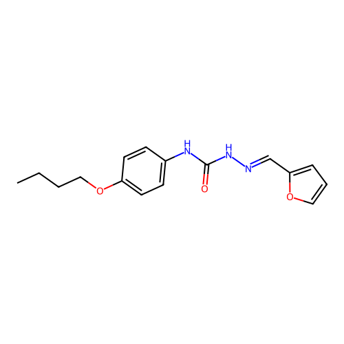 2-Furaldehyde, 4-(p-butoxyphenyl)semicarbazone structure