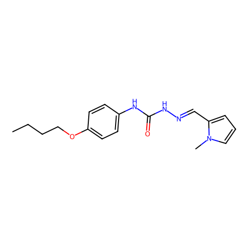 Hydrazinecarboxamide, N-(4-butoxyphenyl)-2-((1-methyl-1H-pyrrol-2-yl)methylene)- structure