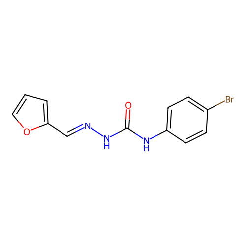 2-Furaldehyde, 4-(p-bromophenyl)semicarbazone structure