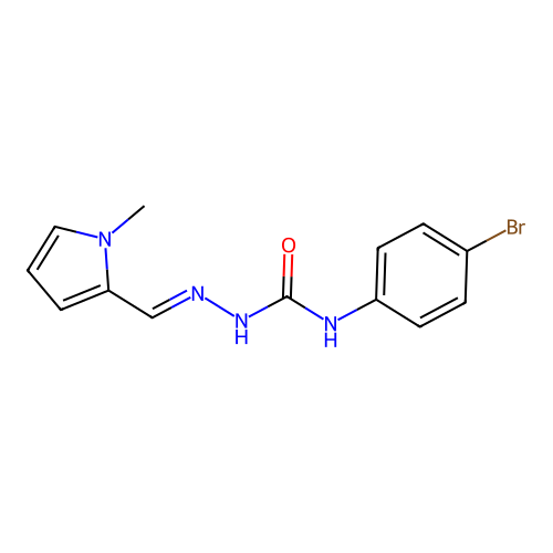 Hydrazinecarboxamide, N-(4-bromophenyl)-2-((1-methyl-1H-pyrrol-2-yl)methylene)- structure