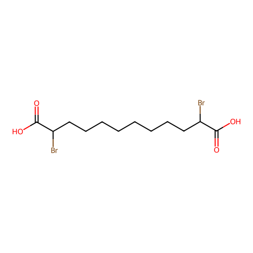 Dodecanedioic acid, 2,11-dibromo- structure