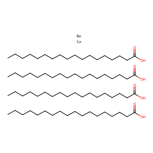 Barium cadmium tetrastearate structure