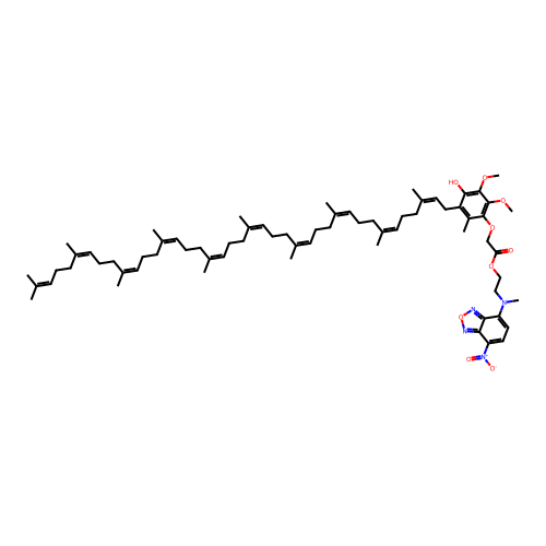 4-(N-(Acetoxyethyl)-N-methylamino)-7-nitro-2,1,3-benzoxadiazole ubiquinone structure