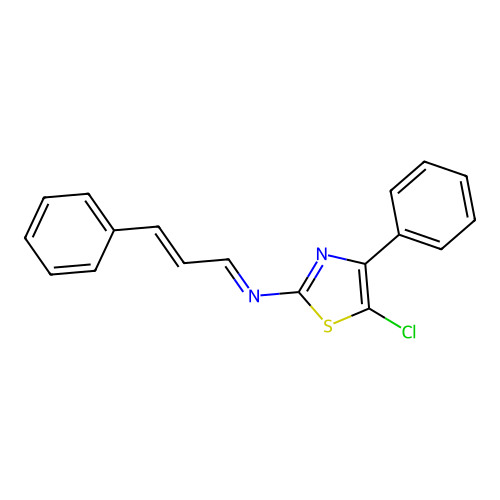 (E)-N-(5-Chloro-4-phenyl-1,3-thiazol-2-yl)-3-phenylprop-2-en-1-imine structure