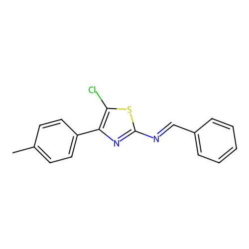 N-(5-Chloro-4-(4-methylphenyl)-1,3-thiazol-2-yl)-1-phenylmethanimine structure