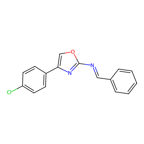 N-(4-(4-Chlorophenyl)-1,3-oxazol-2-yl)-1-phenylmethanimine structure