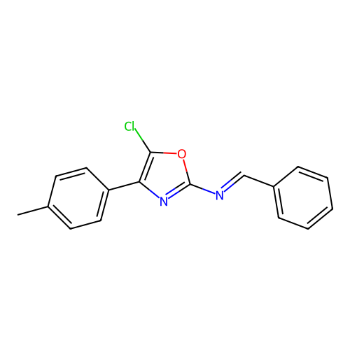 N-(5-Chloro-4-(4-methylphenyl)-1,3-oxazol-2-yl)-1-phenylmethanimine structure