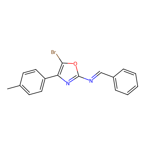 N-(5-Bromo-4-(4-methylphenyl)-1,3-oxazol-2-yl)-1-phenylmethanimine structure