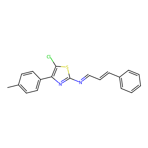 2-Thiazolamine, 5-chloro-4-(4-methylphenyl)-N-(3-phenyl-2-propenylidene)- structure