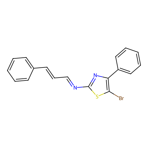 2-Thiazolamine, 5-bromo-4-phenyl-N-(3-phenyl-2-propenylidene)- structure