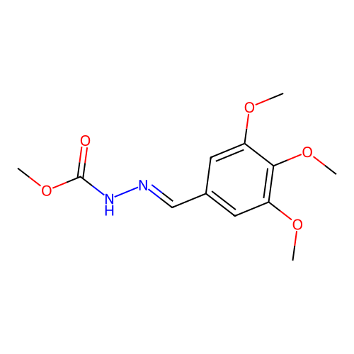 Methyl 2-(3,4,5-trimethoxybenzylidene)hydrazinecarboxylate structure