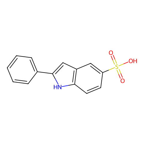 2-phenyl-1H-indole-5-sulfonic Acid structure