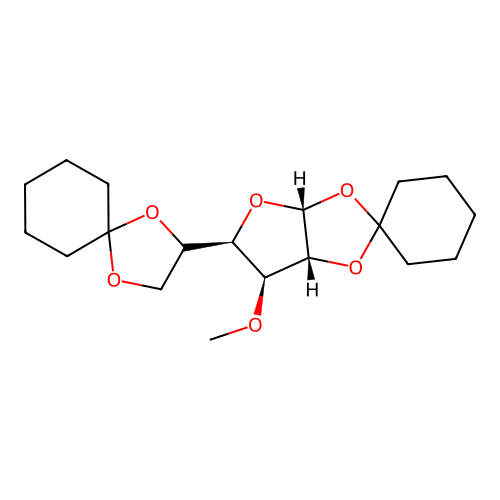 a-D-Glucofuranose, 1,2:5,6-di-O-cyclohexylidene-3-O-methyl- structure