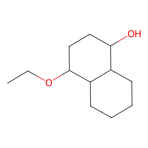 trans-4-Ethoxy-1-decalol structure