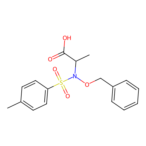 N-(benzyloxy)-N-[(4-methylphenyl)sulfonyl]alanine structure