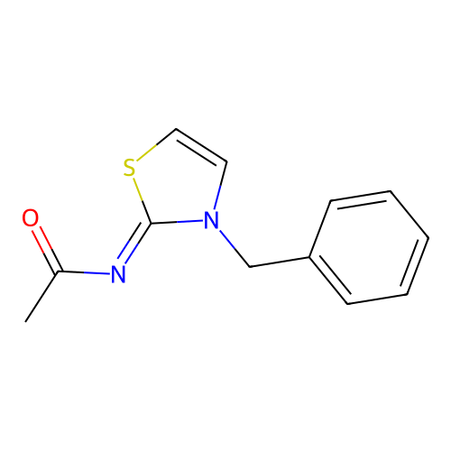 N-(3-苄基-1,3-噻唑-2-亚基)乙酰胺 structure