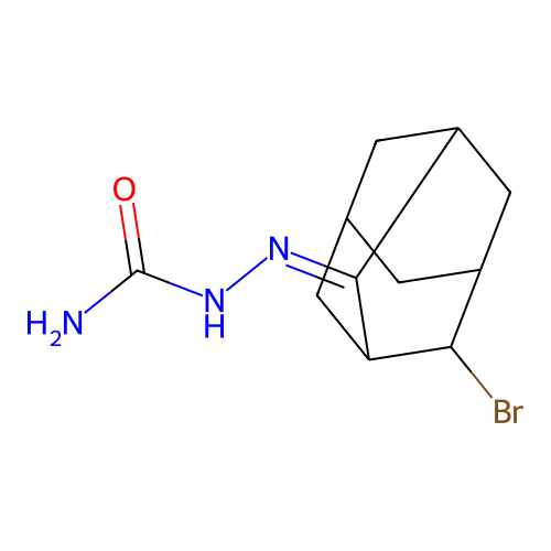 (Z)-2-((1R,3R,5S,7S)-4-bromoadamantan-2-ylidene)hydrazinecarboxamide structure