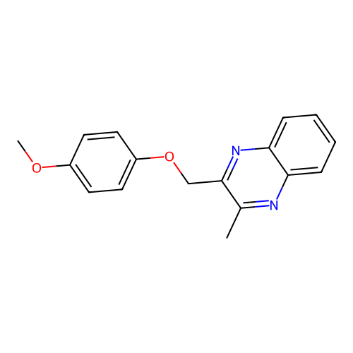 2-[(4-Methoxyphenoxy)methyl]-3-methylquinoxaline structure