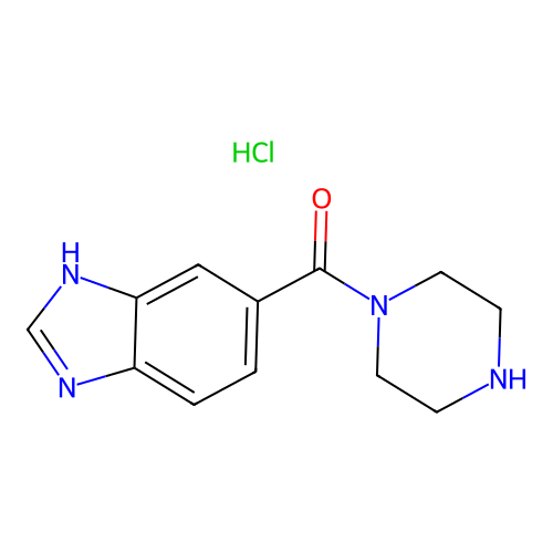 5-(Piperazine-1-carbonyl)-1H-1,3-benzodiazole hydrochloride structure